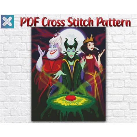 Villains Cross Stitch Pattern / Disney Cross Stitch Pattern - Inspire Uplift