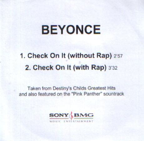 Beyonce – Check On It (2005, CDr) - Discogs