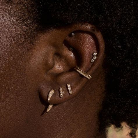 12 Helix piercing on black women ideas in 2021 | earings piercings, ear ...