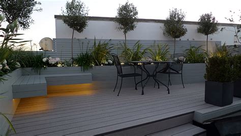 grey decking contemporary garden - Google Search | Terrace design, Minimalist garden, Terrace garden