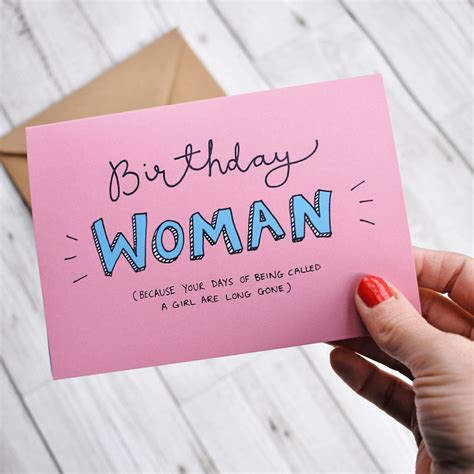 Birthday Woman Funny Birthday Card By Oops a doodle