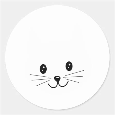 Cute Cat Face. Stickers | Zazzle