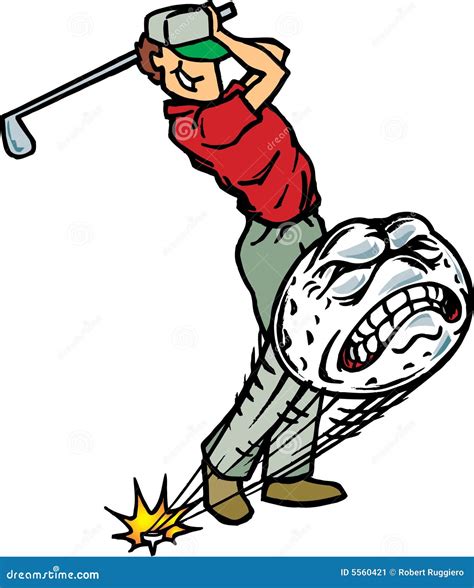 Golfer hitting golfball stock vector. Illustration of ball - 5560421