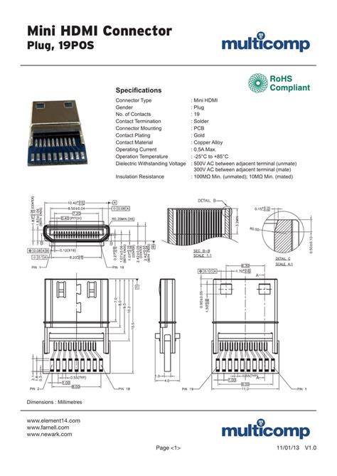 mini hdmi pinout diagram - Wiring Diagram