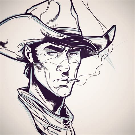 Western Cowboy Drawing at GetDrawings | Free download