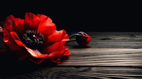 Premium Photo | Red poppy as a symbol of memory for the fallen in the war veday world war ...