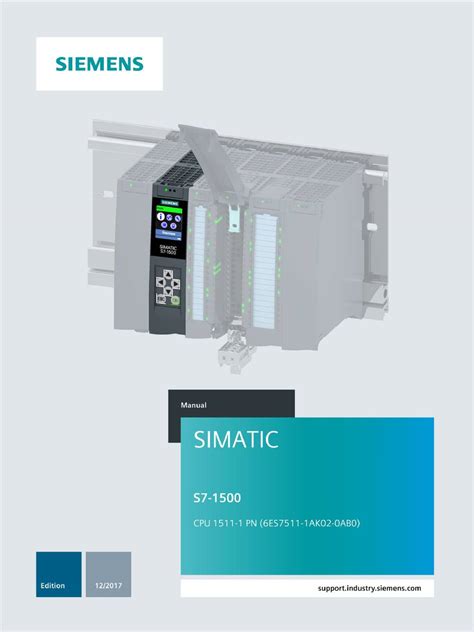 SIEMENS SIMATIC S7-1500 MANUAL Pdf Download | ManualsLib