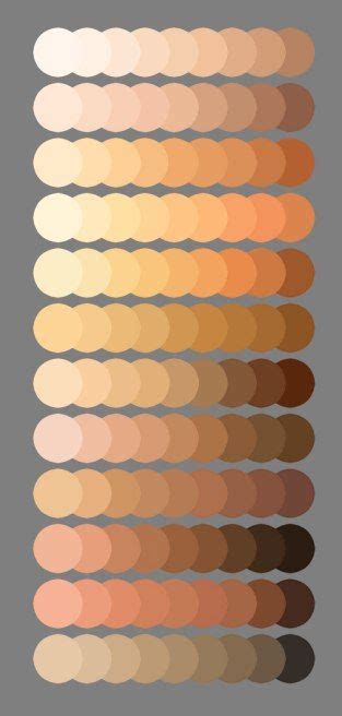 32 Trendy Skin Color Palette Procreate