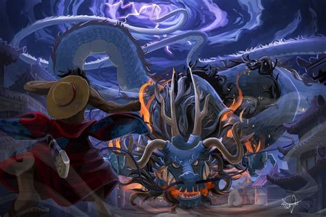 Gallery hình ảnh luffy vs kaido đấu trường bất tận trong One Piece