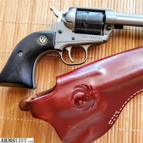 ARMSLIST - For Sale: Ruger Wrangler Wood Grips Leather Holster