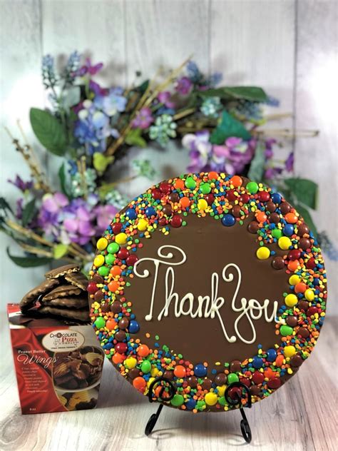 Thank You Chocolate Pizza & Wings Gift Basket