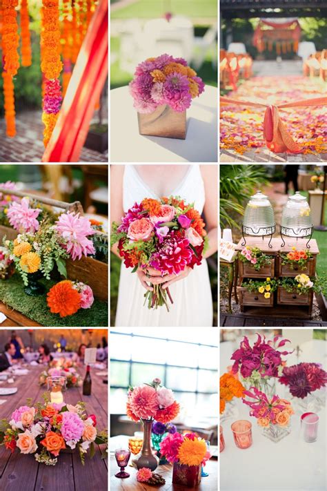 wedding color palettes berry and tangerine outdoor weddings