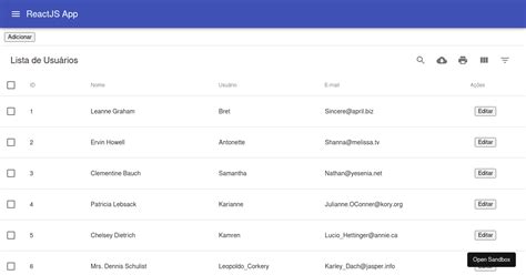 material-table examples - CodeSandbox