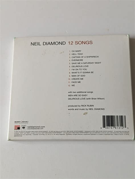 Neil Diamond: 12 Songs CD Mint Unplayed