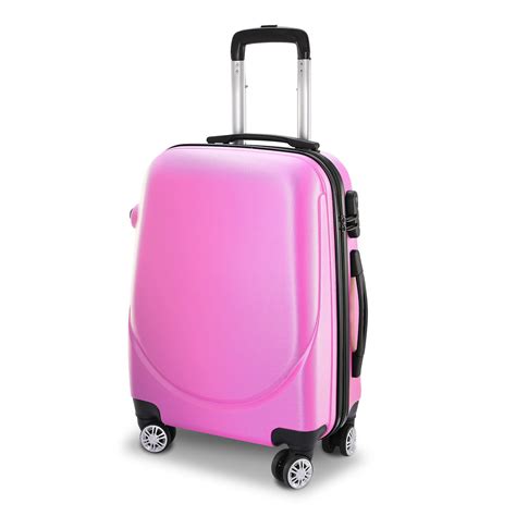 iMounTEK - (Pink) 20 Inch Hardside Spinner Luggage Hard Shell Travel ...