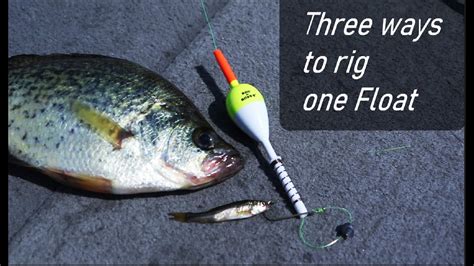 3 ways to rig one slip Bobber for Crappie | How to tie slip float ...