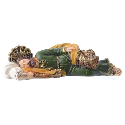 Sleeping Saint Joseph statue 12cm GIFT BOX Multilingual prayer | online sales on HOLYART.com