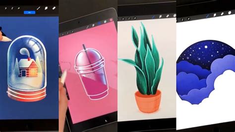 ⭐ 11 Amazing Procreate Art Ideas + tutorial links: satisfying art ...