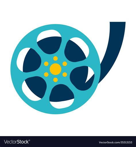 Movie film reel Royalty Free Vector Image - VectorStock