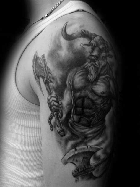 40 Minotaur Tattoo Designs For Men - Greek Mythology Ideas