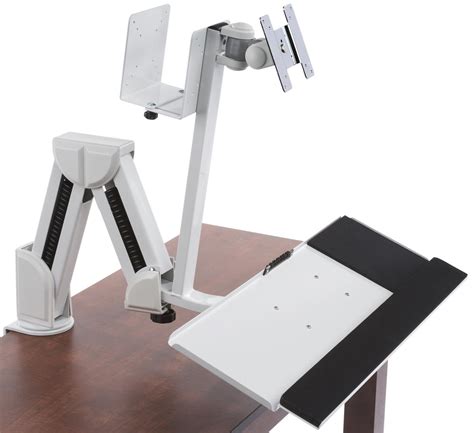 Monitor Arm with Keyboard Tray | Desk or Wall Mount