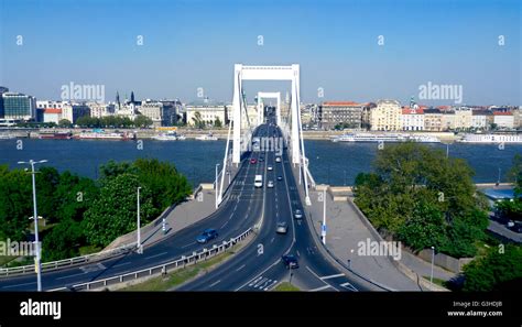 Bridge over Danube river in Budapest Stock Photo - Alamy