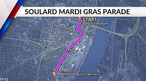 Soulard Mardi Gras parade route