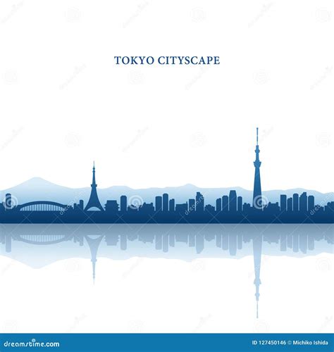 Tokyo Cityscape, Tokyo Landmarks Stock Vector - Illustration of blue, area: 127450146