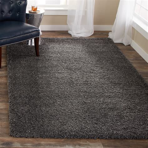 Shop Safavieh California Cozy Plush Dark Grey/ Charcoal Shag Rug - Free ...