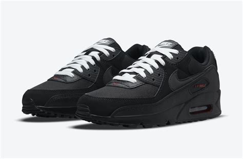 Nike Air Max 90 Black Sport Red DC9388-002 Release Date - SBD