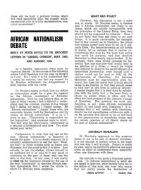 African Nationalism Debate | South African History Online