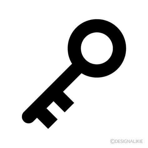 Simple Key Silhouette Clip Art Free PNG Image｜Illustoon