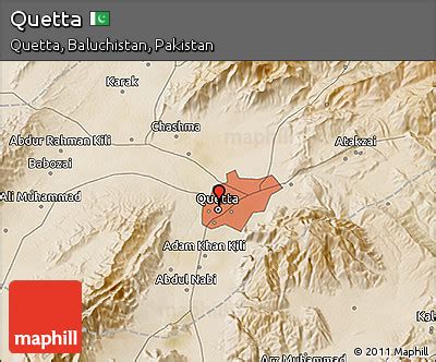 Free Satellite 3D Map of Quetta