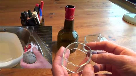 Cutting glass bottles into rings easily with thermal stress - YouTube