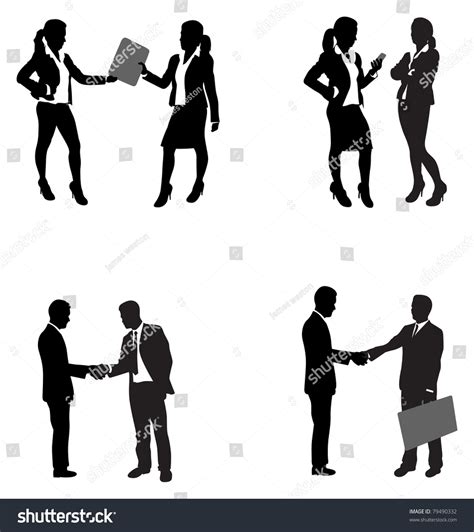 Business People Shaking Hands Stock Vector Illustration 79490332 : Shutterstock