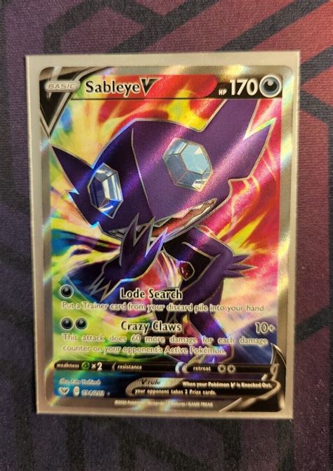 Pokemon-Sword-And-Shield-Base-Sableye-V-Full-Art-NM Values - MAVIN