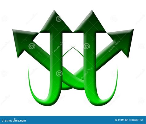 Green arrow logo stock illustration. Illustration of pollution - 11841431