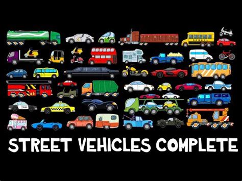 [STREET] Vehicles for kids COMPILATION | Picture Show | Fun & Educational Learning Video - YouTube