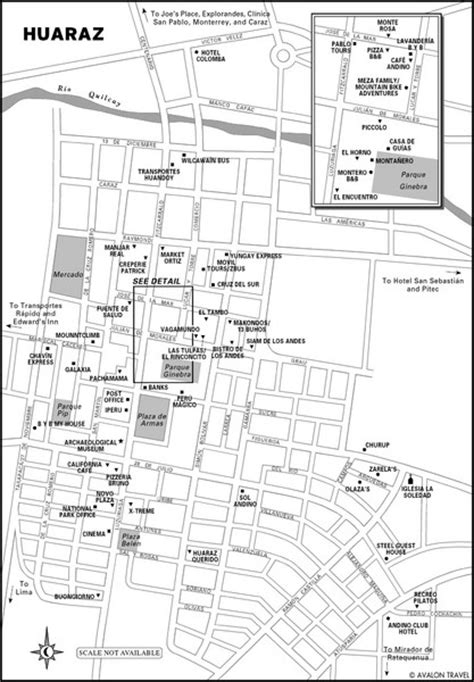 Huaraz Tourist Map - Huaraz • mappery