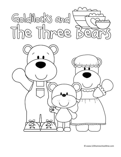 Goldilocks and the Three Bears Coloring Page