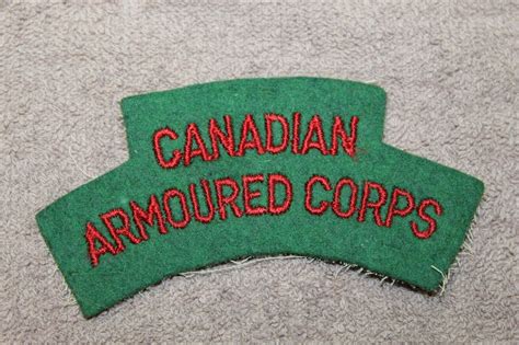 Original WW2 Canadian Army "Canadian Armored Corps" Uniform Sleeve Flash/Patch