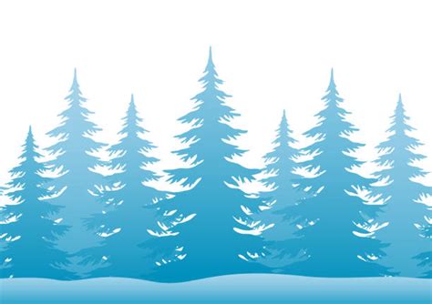 Snow Covered Pine Tree Silhouette Illustrations, Royalty-Free Vector ...