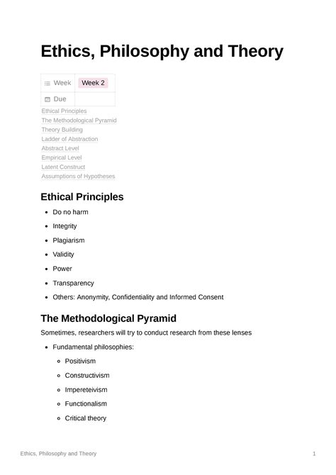 Ethics Philosophy and Theory - Studocu