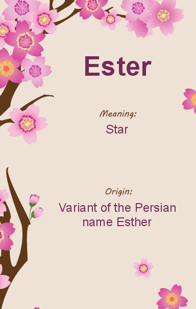 Esther Name Meaning | Names with meaning, Names, Meaning of your name