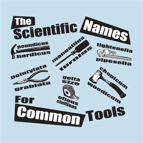 T-Shirts, Scientific Names for Tools | TeePublic