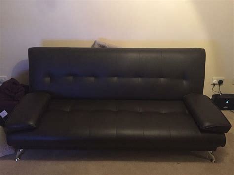 Ikea Brown leather sofa sofabed | in Kingston, London | Gumtree