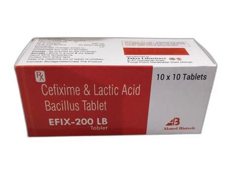 Akmed Biotech 200 Mg Cefixime Lactic Acid Bacillus Tablets at Rs 2700. ...