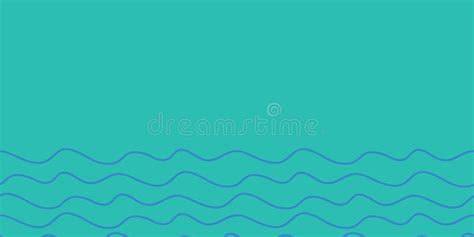 Water Lines Blue on Blue Border, Seamless Repeat Vector Stock Vector - Illustration of backdrop ...