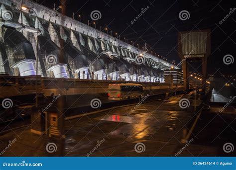 Itaipu Dam at Night - Foz Do IguaÃ§u - Brazil Editorial Stock Image - Image of parana, itaipu ...