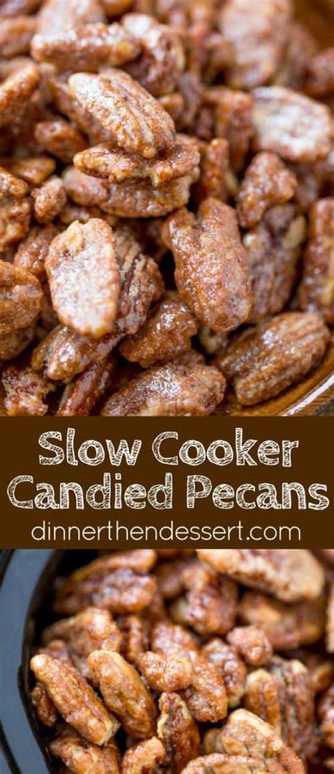 Slow Cooker Candied Cinnamon Pecans - Dinner, then Dessert